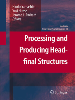 cover image of Processing and Producing Head-final Structures